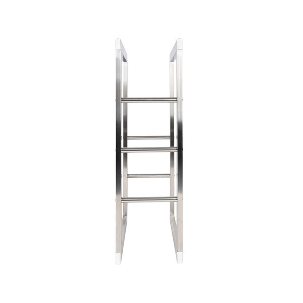 FLOORDIREKT Kaminholzregal Chios - Silber - Modernes Brennholzregal - für Innen und Außen - 40 x 80 x 25 cm