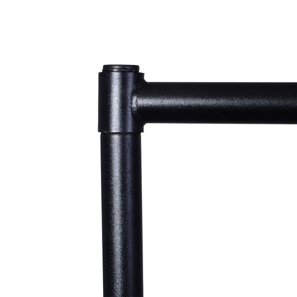HOMCOM, Kleiderständer, Wäscheständer , L120 x B60 x H170 cm, Metall, Schwarz