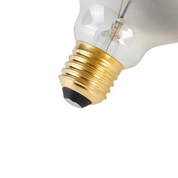 Nahaufnahme eines E27 Schraubsockels einer Glühbirne.