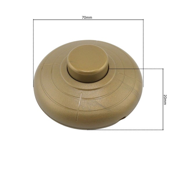 Fußschalter mit den Maßen 70 Millimeter mal 20 Millimeter