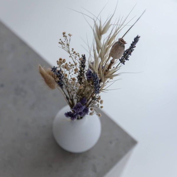 Trockenblumenstrauß Mini Wildblume blau - 8 Stück