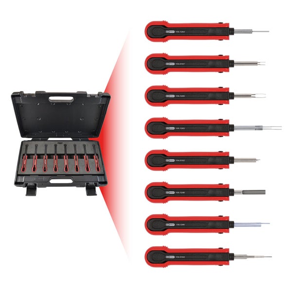 KS Tools Splintentreiber-Satz mit neun Teilen in einem Koffer