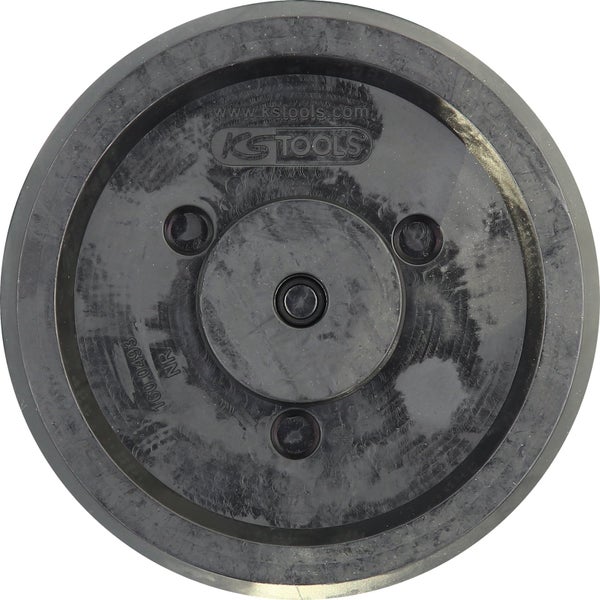 KSTools Logo auf einer schwarzen Werkzeugscheibe