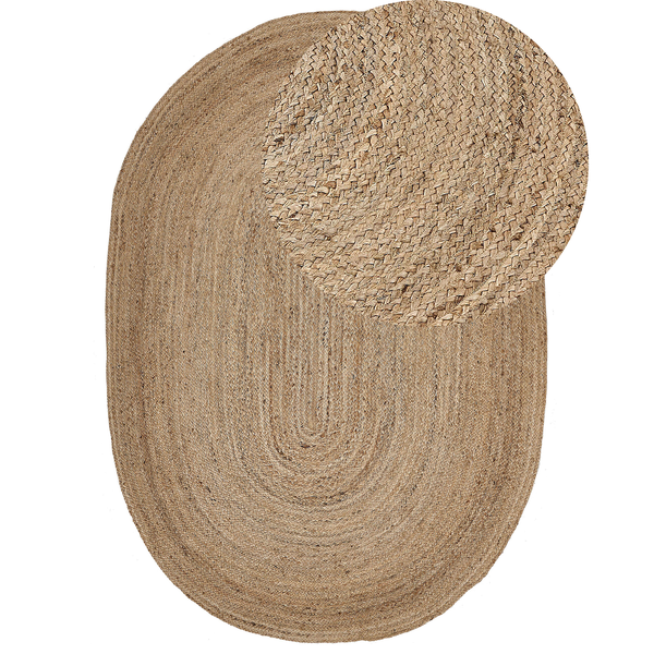 Ovaler Teppich aus Naturfaser