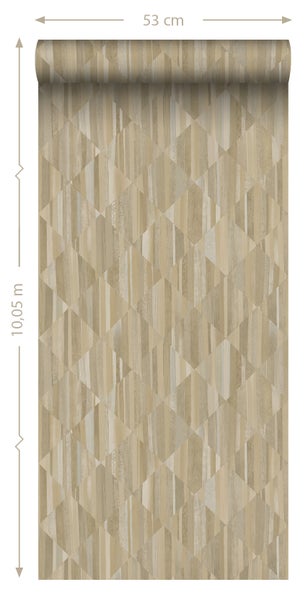 Tapetenrolle mit geometrischem Muster, 53 cm breit und 10,05 m lang