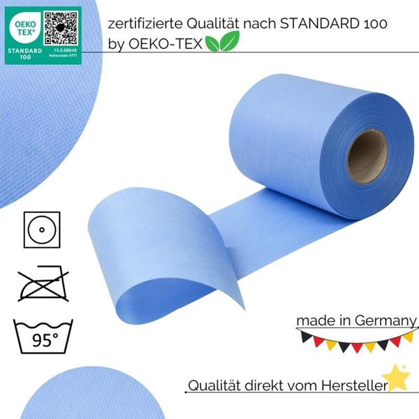Sensalux Kombi-Set 1 Tischdeckenrolle 1m x 25m blau + Tischläufer 15cm hellblau