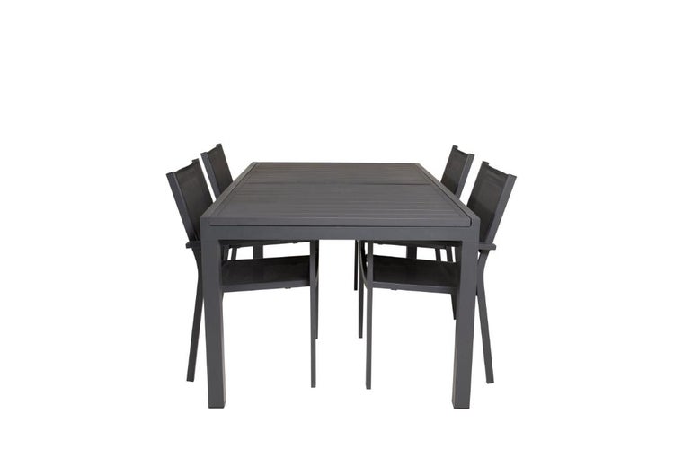 Gartentisch mit sechs Stühlen für den Außenbereich
