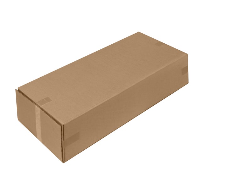 Geschlossener Karton aus Wellpappe für Versand und Lagerung.