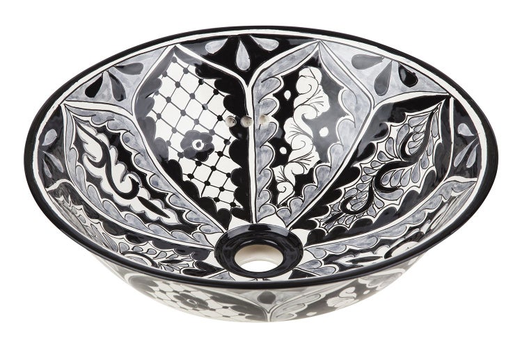 Aufsatzwaschbecken mit Muster