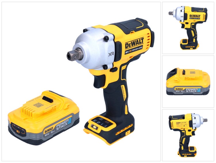 DeWalt Akku Schlagschrauber mit 18 Volt und bürstenlosem Motor inklusive Powerstack Akku.
