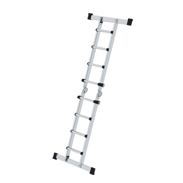 MUNK Teleskopleiter mit Traverse 4x4 Sprossen