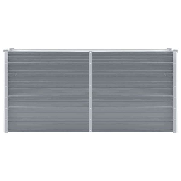 Garten-Hochbeet Verzinkter Stahl 160x40x77 cm Grau