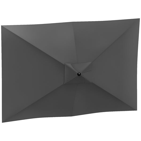 Rechteckiger Sonnenschirmbezug in Anthrazit aus Polyester.