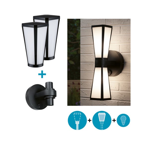 Set ModuShine Wandhalter 2x Mavira ohne Sensor Anthrazit