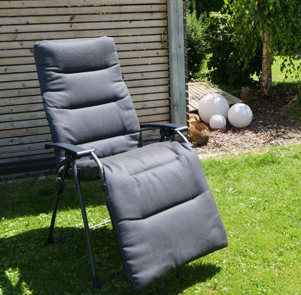 Sungörl Relaxliege Garda XL Anthrazit Gartensessel Bequem für Garten Terrasse Balkon Outdoor