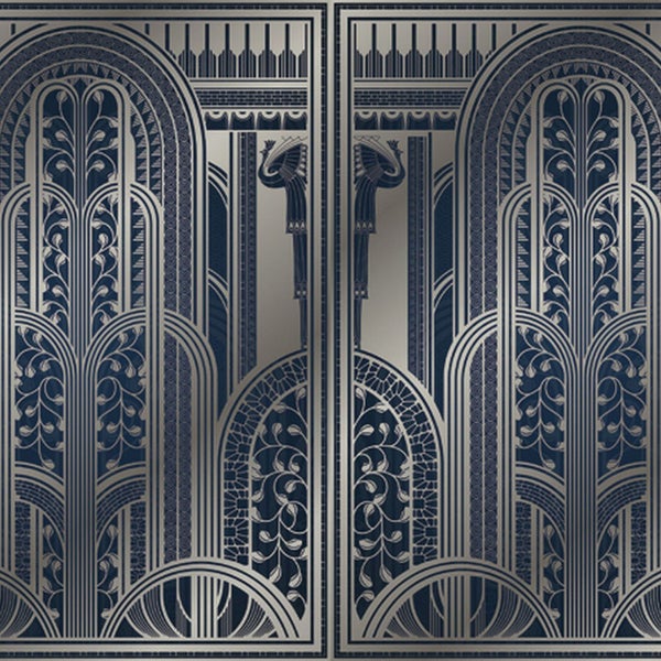 Tapete mit Art-déco-Muster