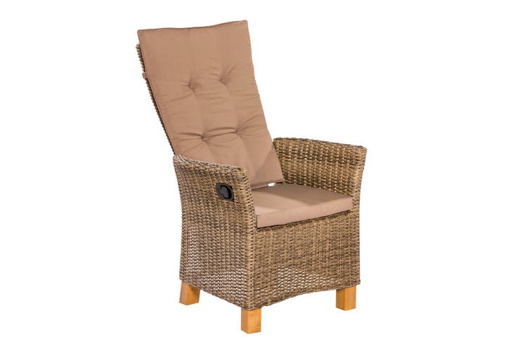 Toskana Gartensessel, inkl. Sitzkissen, verstellbar druch Gasdruck, 2er Set