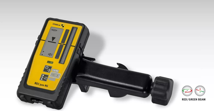 Stabila Rotations-und Linien Receiver REC 500 RG für rote und grüne Laser (außer LAX50) - 1 Stück