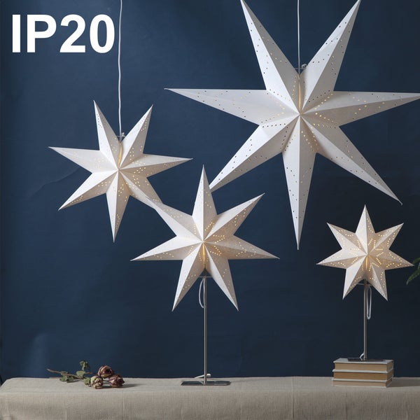 Papiersternleuchte mit Beleuchtung für den Innenbereich