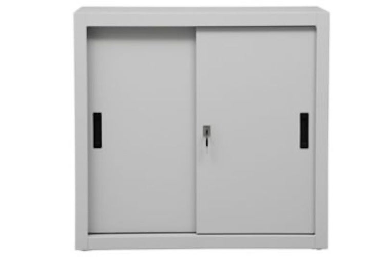 PROREGAL Schiebetürenschrank Ant 2 Ordernhöhen HxBxT 75 x 80 x 45 cm Grau