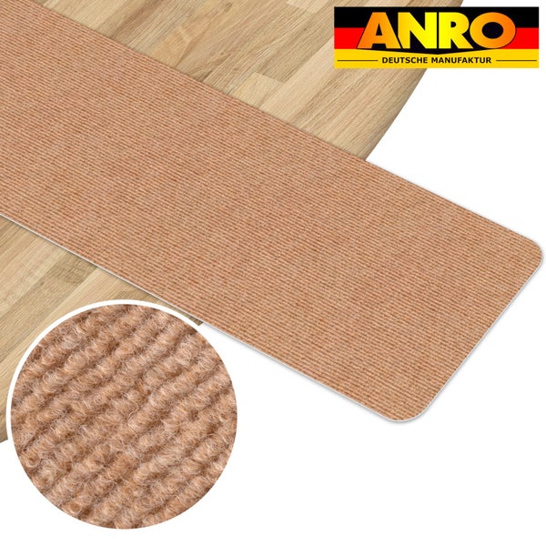 Stufenmatte Stufenschutz NEMESIS Treppenschutz Treppenmatte einfarbig selbsthaftend Karamell 25x100cm