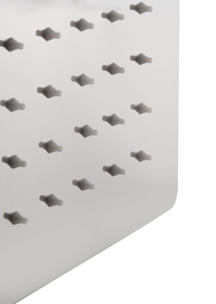 aquaSu® Kopfbrause Offertio mit 1 Strahlart | eckig | chrom | 50 x 50 cm Sprayplatte | mit Kugelgelenk | Antikalk-Noppen | Standard-Gewinde: 1/2 | Wellness-Regendusche | 722780