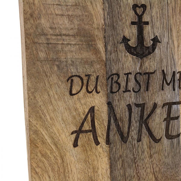 Dekoratives Holzschild mit der Aufschrift: Du bist mein Anker
