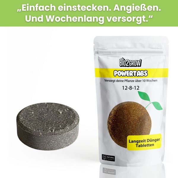 Bio2Grow Power Tabs Langzeitdünger mit Verpackung