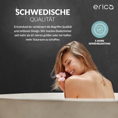 Erica Klebebefestigungen für Duschstange was das Bohren von Löchern in die Fliesen überflüssig Macht, Klebstoff i.Universal und I.Cleaner zum Reinigen der Wand vor der Montage enhalten.