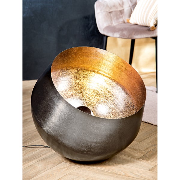 Bodenleuchte GILDE Lampe Höhe 47 cm silberfarben Metall