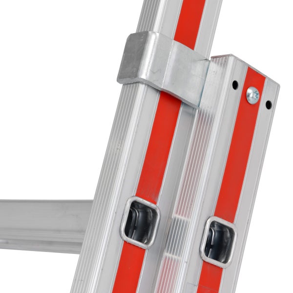 Hymer Schiebeleiter mit gebogener Traverse 2x6 Sprossen