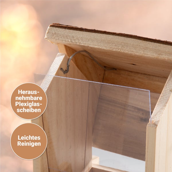Futterhaus CULT at home Vogelhaus Höhe 19cm braun aus Holz