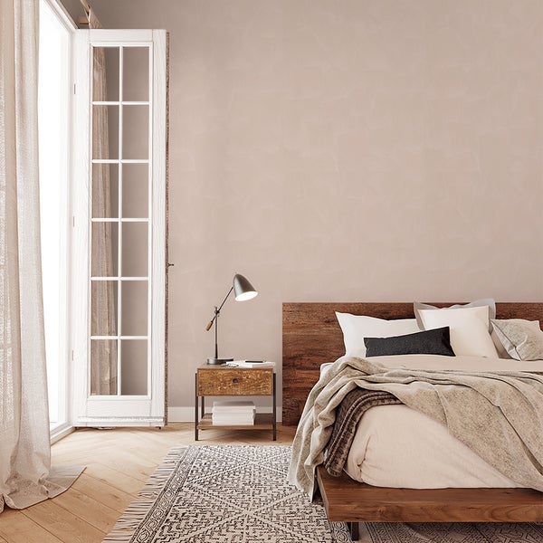 Tapete Beige Struktur Klassisch für Wohnzimmer Schlafzimmer Lounge Objekt MADE IN GERMANY 10,05 x 0,53m