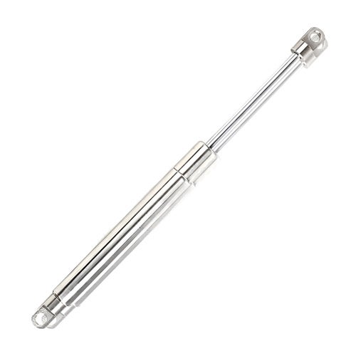 Gasdruckfeder aus Metall mit Befestigungsösen an den Enden.