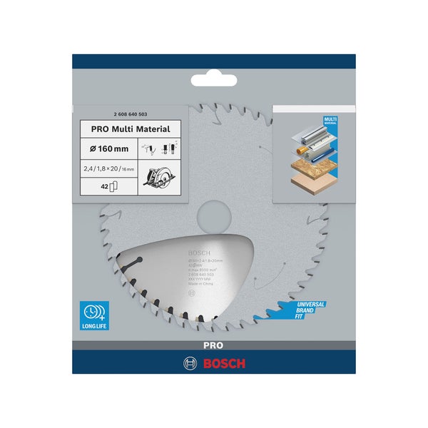 Bosch PRO Multi Material Kreissägeblatt 160 x 2,4 x 20 mm - 2608640503