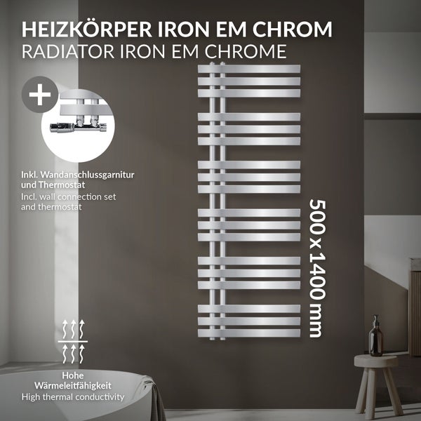 Produktbild zu Heizkörperanschluss mit Details zu Entlüftungsventil, Gewinde G1/2, Abstand 50 mm, Wandanschluss, Bodenanschluss, Universalanschluss und Elektroheizstab