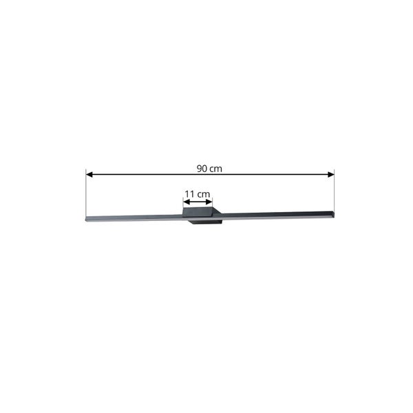 Lucande LED Wandleuchte, Wandlampe Bad Kivana (spritzwassergeschützt (Modern) in Schwarz aus Aluminium (1 flammig ) - Wandleuchten Spiegelleuchte Badezimmer Wandbeleuchtung Badezimmerleuchte