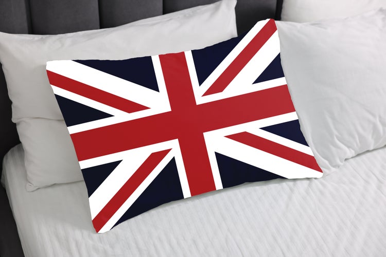 Kuschelkissen, Kissenhülle, Kissenbezug Britische Flagge PI1050_60x40cm