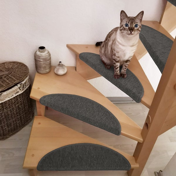Beautissu ProStair Stufenmatte 56x20cm Grau (15tlg)