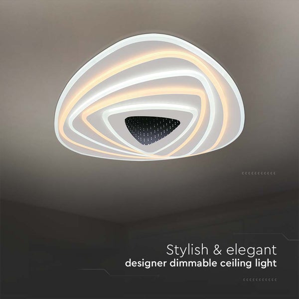V-TAC VT-7959 - Designer-Deckenleuchten - IP20 - Weißes Gehäuse - 120 Watt - 12800 Lumen - 3IN1