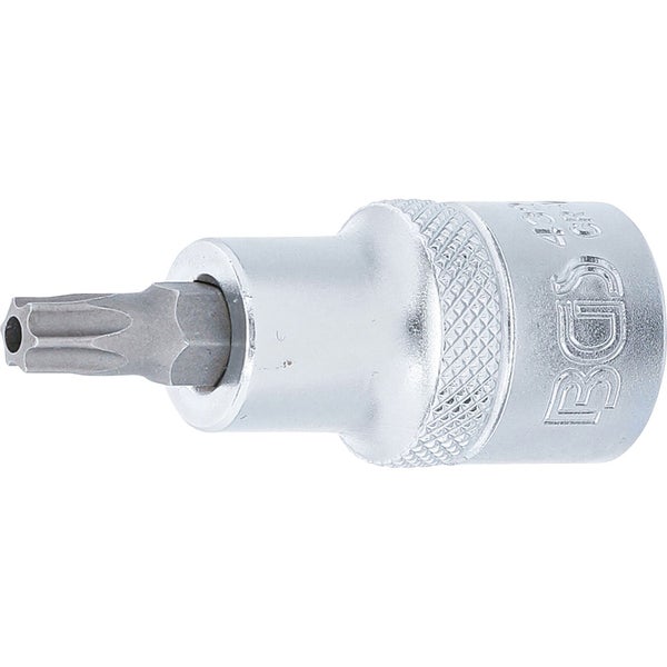 BGS Bit-Einsatz Antrieb Innenvierkant 12,5 mm (1/2) T-Profil (für Torx) mit Bohrung T40 - 4326