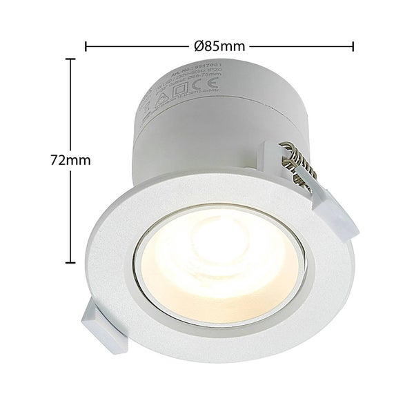 PRIOS LED (Modern) in Weiß aus Aluminium (1 flammig, ) Wohnzimmerleuchte