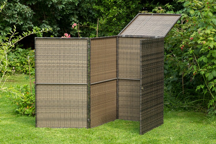 Mülltonnenabdeckung bis 240 Liter, braun
