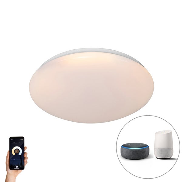 Smarte moderne Deckenleuchte weiß 38 cm inkl. LED und RGB - Iene