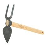 Gartenhacke mit Stiel aus Holz und doppelseitigem Metallkopf für Gartenarbeiten