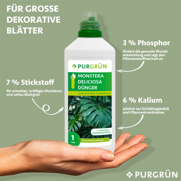 Purgrün Monstera-Deliciosa-Dünger 1 Liter
