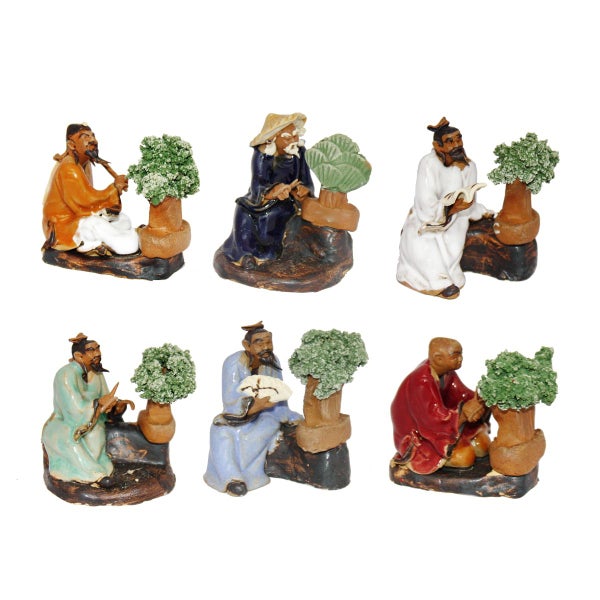 Bonsai Figuren Set - Bonsai Master - 6 verschiedene Figuren