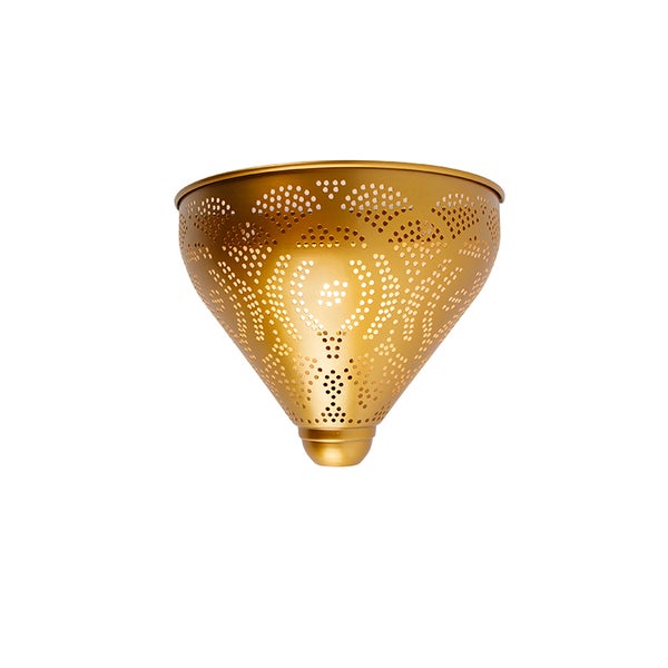 Wandleuchte aus Metall mit Muster