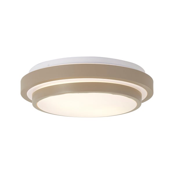 Moderne runde LED Deckenleuchte mit zwei flachen Ringen für eine gleichmäßige Raumbeleuchtung