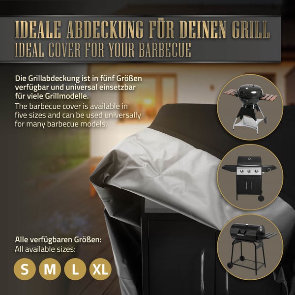 BBQ#BOSS Premium Grillabdeckung, Größe S 132x66x109 cm, aus Oxford-Stoff, Reißfest, Heavy Duty Outdoor BBQ Abdeckung, Gasgrill Abdeckhaube Wetterfest, Grill Schutzhülle Wasserdicht, Grillhaube Cover-thumb-3